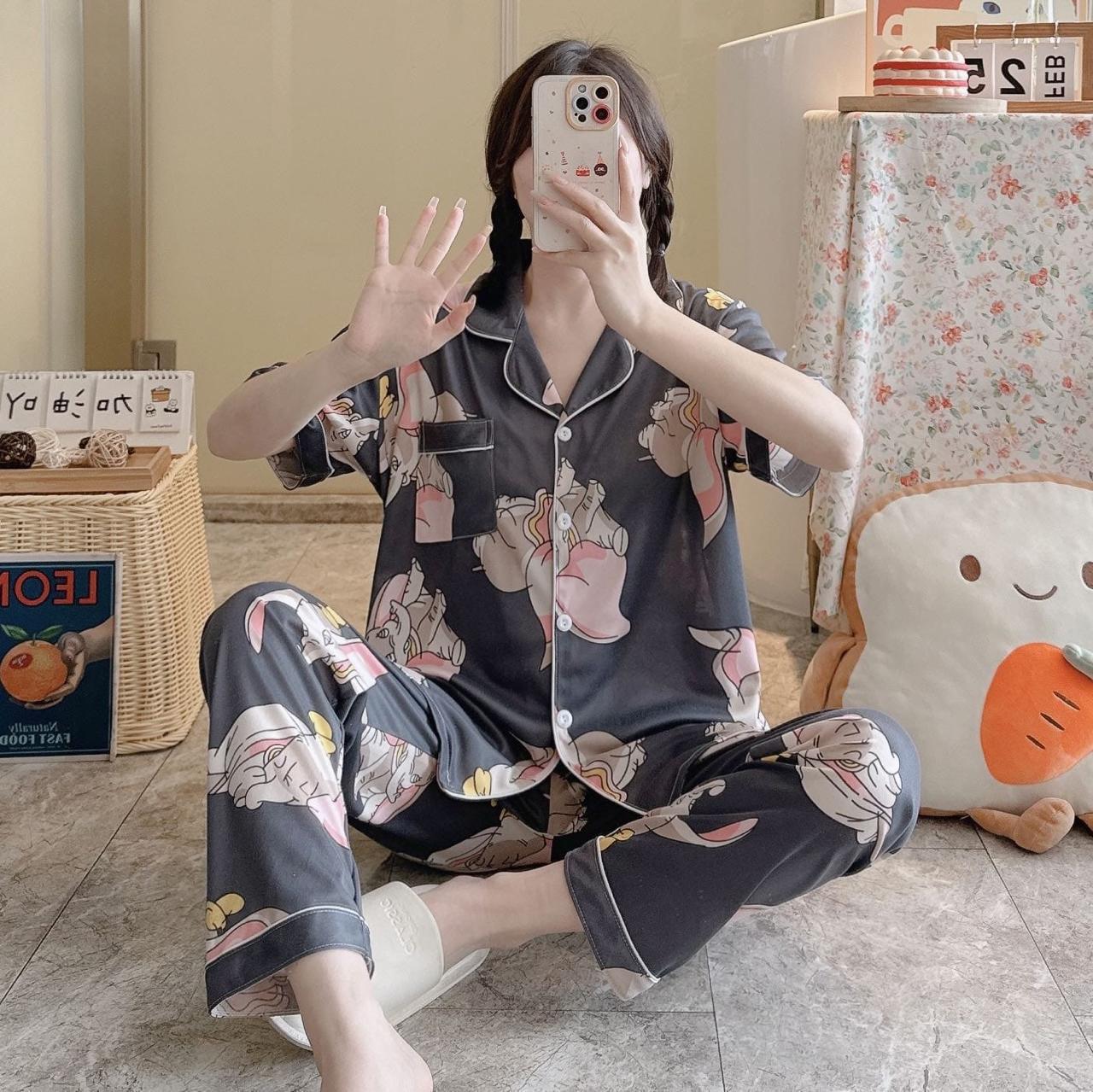 Stitch Pajama Set Polycotton Korean sleepwear